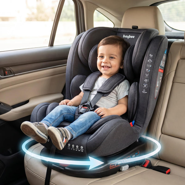 Baybee Convertible Baby Car Seat 360?ISOFIX Recline for Kids 0-12 Years