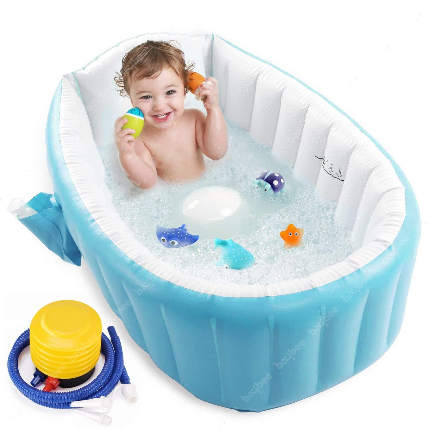 Baybee Sansa Inflatable Baby Bath tub for Kids with Air Pump, Soft