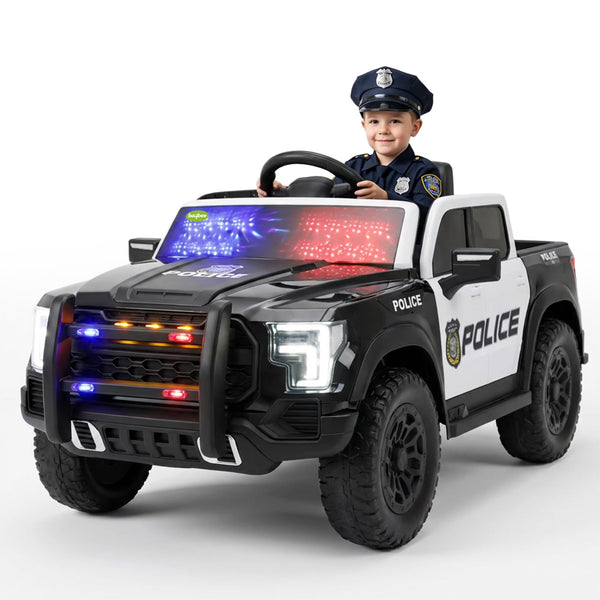 Baybee Police Ride On Jeep with Remote Control for Kids 2-6 Years