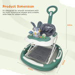 Baybee 3 IN 1 Baby Walker Cum Rocker, Activity Walker for Baby with 3 Height Adjustable & Parental Push Handle & Musical Bar