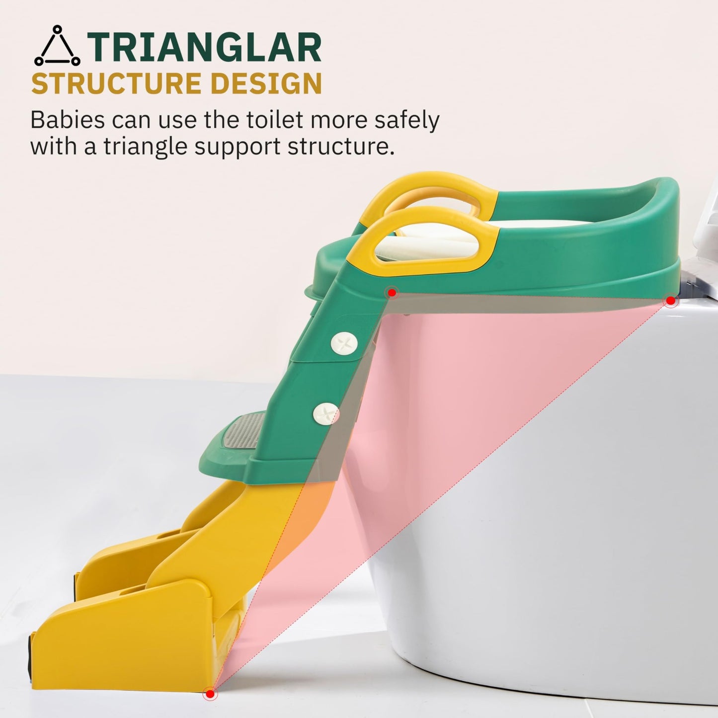 Baybee Vega 3-in-1 Baby Potty Seat With Ladder for Kids, Baby Potty Ladder Training Potty Chair with Splash Guard & Cushion Seat