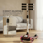 Baybee 3 Wheel Kick Scooter with LED Wheels for Kids 3-8 Years