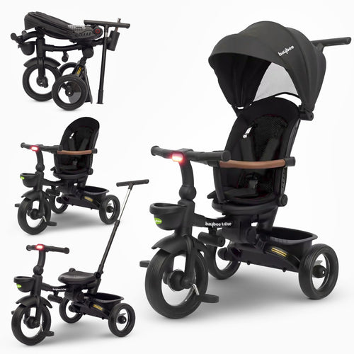 Baybee Cozy 7-in-1 Convertible Tricycle with Canopy & Parental Handle