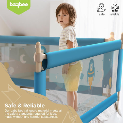 Baybee Bed Rail Guard for Baby – Portable, Adjustable Height, Foldable Safety Fence (180 x 63 cm) – Pack of 1