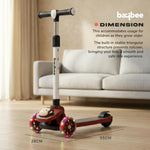 Baybee 3 Wheel Kick Scooter with LED Wheels for Kids 3-8 Years