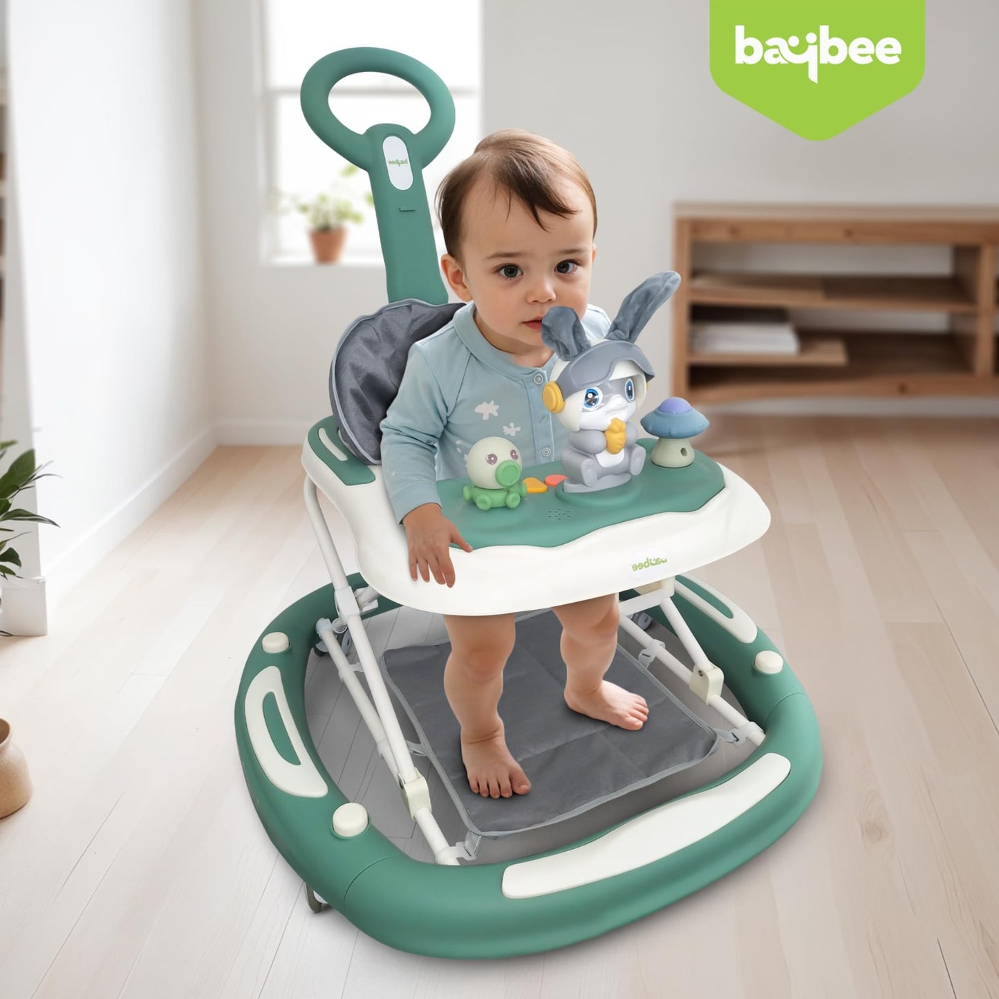 Baybee 3 IN 1 Baby Walker Cum Rocker, Activity Walker for Baby with 3 Height Adjustable & Parental Push Handle & Musical Bar