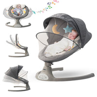 Baybee Premium Automatic Electric Swing Cradle for Baby with 5 Swing Speeds, Mosquito Net, Safety Belt, Toys, Soothing Vibrations & Music