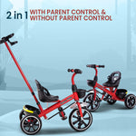 Baybee Spectre Baby Tricycle with Push Handle & Basket for Kids 2-5 Years