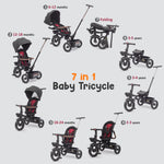 Baybee Cozy Kids Tricycle With Rotatable Seat & Canopy for 1-5 Years
