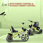 Baybee Spectre Baby Tricycle with Push Handle & Basket for Kids 2-5 Years