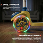 Baybee 3 Wheel Kick Scooter with LED Wheels for Kids 3-8 Years