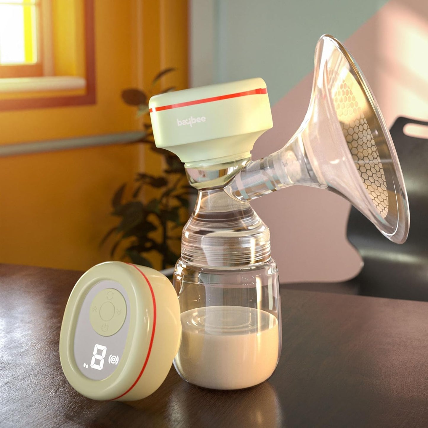 Baybee Mivac Electric Breast Pump, Automatic Breast Pump with LED Display, 4 Modes, 9 Suction Levels & Massage Function