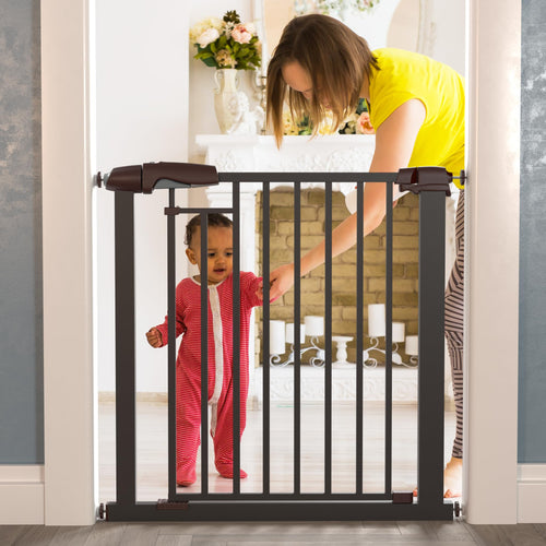 Baybee Auto Close Baby Safety Gate, Extra Tall Durable Baby Fence Barrier Dog Gate with Easy Walk-Thru Child Gate
