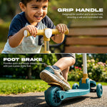 Baybee 3 Wheel Kick Scooter with LED Wheels for Kids 3-8 Years