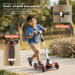 Baybee 3 Wheel Kick Scooter with LED Wheels for Kids 3-8 Years