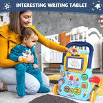 Baybee WalkWiz 2 in 1 Baby Activity Walker for Kids with Drawing Board, Music, shape sorters & Rotary gears