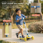 Baybee 3 Wheel Kick Scooter with LED Wheels for Kids 3-8 Years