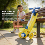 Baybee 3 Wheel Kick Scooter with LED Wheels for Kids 3-8 Years