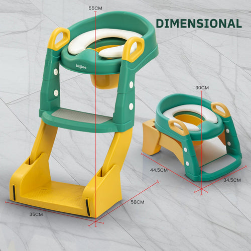 Baybee Vega 3-in-1 Baby Potty Seat With Ladder for Kids, Baby Potty Ladder Training Potty Chair with Splash Guard & Cushion Seat