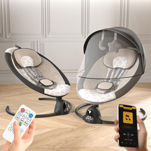 Baybee Electric Swing Cradle with Remote & Music for Babies 0-2 Years