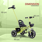 Baybee Spectre Baby Tricycle with Push Handle & Basket for Kids 2-5 Years