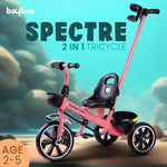 Baybee Spectre Baby Tricycle with Push Handle & Basket for Kids 2-5 Years