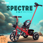 Baybee Spectre Baby Tricycle with Push Handle & Basket for Kids 2-5 Years