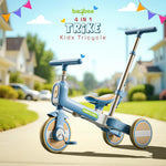 Baybee Novak 4 in 1 Baby Tricycle with Parent Handle for Kids 1.5-5 Years