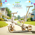 Baybee Novak 4 in 1 Baby Tricycle with Parent Handle for Kids 1.5-5 Years